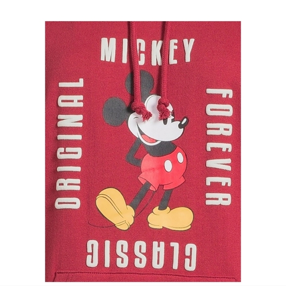 Mickey Mouse Women's Faux Sherpa Knit Hoodie Top - Picture 5 of 7